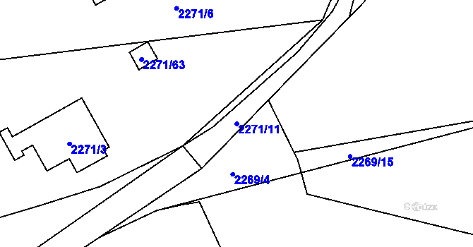 Parcela st. 2271/11 v KÚ Suchdol, Katastrální mapa