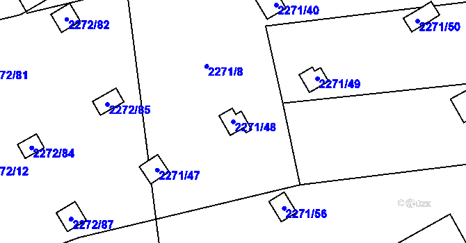 Parcela st. 2271/48 v KÚ Suchdol, Katastrální mapa