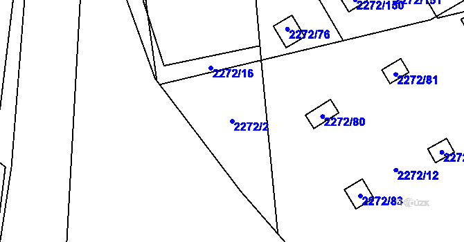 Parcela st. 2272/2 v KÚ Suchdol, Katastrální mapa