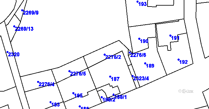 Parcela st. 2276/2 v KÚ Suchdol, Katastrální mapa