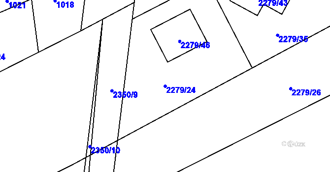 Parcela st. 2279/24 v KÚ Suchdol, Katastrální mapa