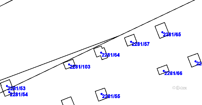 Parcela st. 2281/64 v KÚ Suchdol, Katastrální mapa