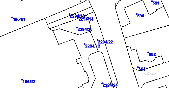 Parcela st. 2294/12 v KÚ Suchdol, Katastrální mapa