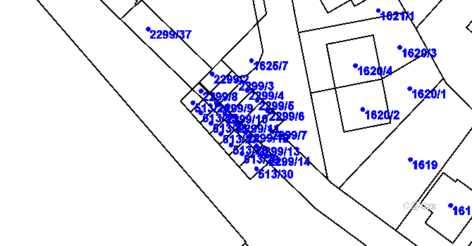 Parcela st. 2299/11 v KÚ Suchdol, Katastrální mapa