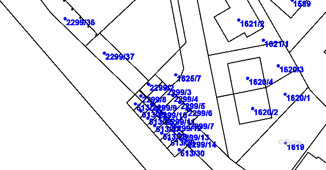Parcela st. 2299/30 v KÚ Suchdol, Katastrální mapa