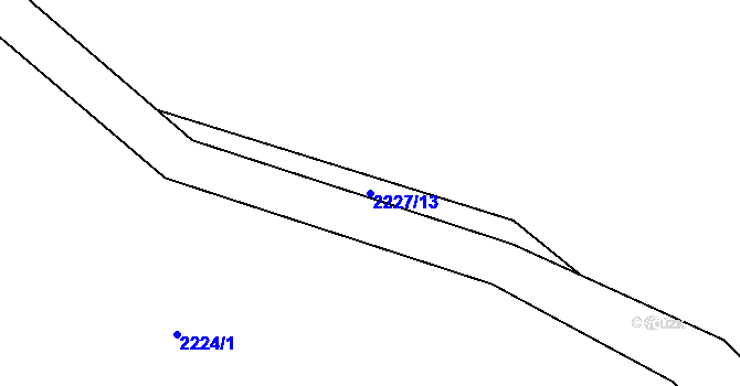 Parcela st. 2227/13 v KÚ Suchdol, Katastrální mapa