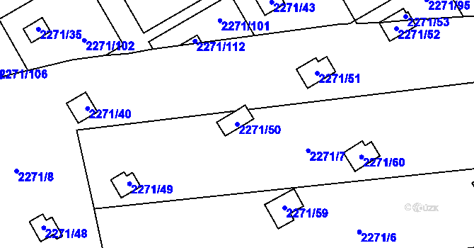 Parcela st. 2271/50 v KÚ Suchdol, Katastrální mapa