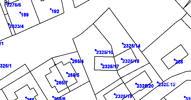 Parcela st. 2325/10 v KÚ Suchdol, Katastrální mapa