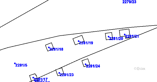 Parcela st. 2281/19 v KÚ Suchdol, Katastrální mapa