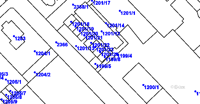 Parcela st. 1201/24 v KÚ Suchdol, Katastrální mapa
