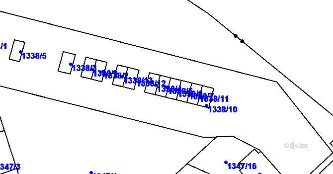 Parcela st. 1338/6 v KÚ Suchdol, Katastrální mapa