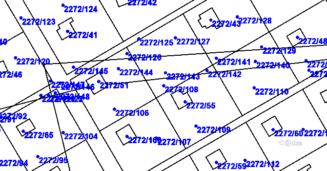 Parcela st. 2272/108 v KÚ Suchdol, Katastrální mapa