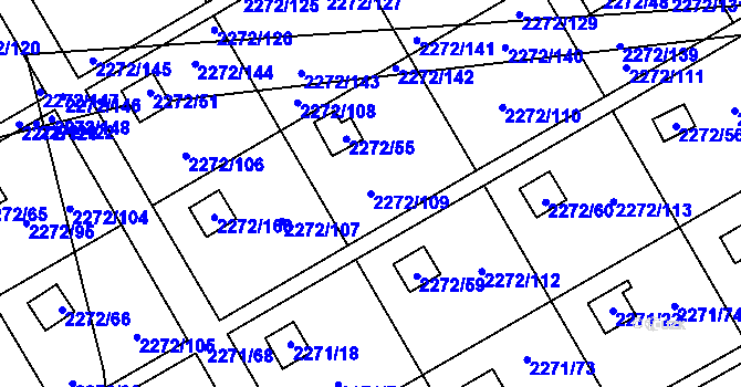Parcela st. 2272/109 v KÚ Suchdol, Katastrální mapa