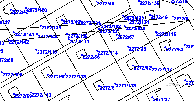 Parcela st. 2272/114 v KÚ Suchdol, Katastrální mapa