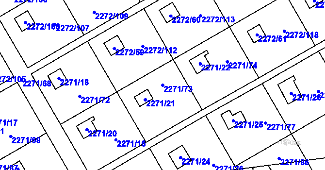 Parcela st. 2271/73 v KÚ Suchdol, Katastrální mapa