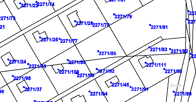 Parcela st. 2271/85 v KÚ Suchdol, Katastrální mapa