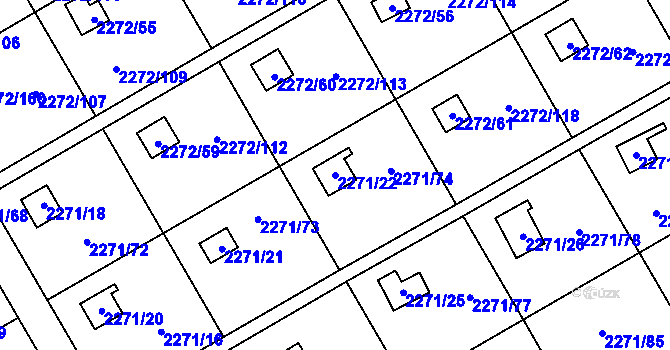 Parcela st. 2271/22 v KÚ Suchdol, Katastrální mapa
