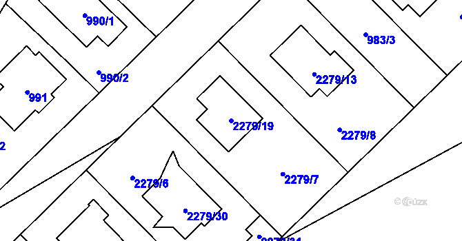 Parcela st. 2279/19 v KÚ Suchdol, Katastrální mapa