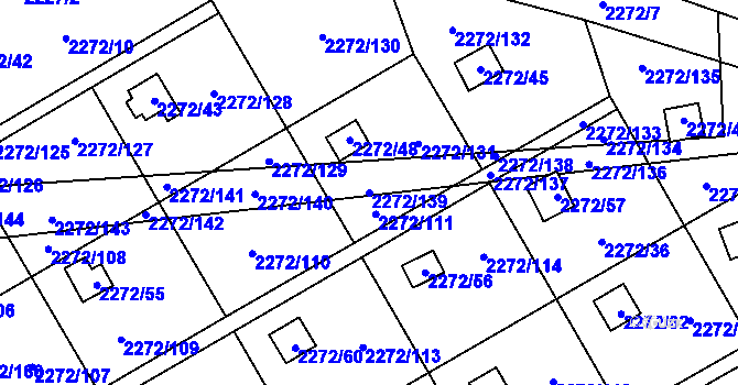 Parcela st. 2272/139 v KÚ Suchdol, Katastrální mapa