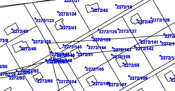 Parcela st. 2272/144 v KÚ Suchdol, Katastrální mapa