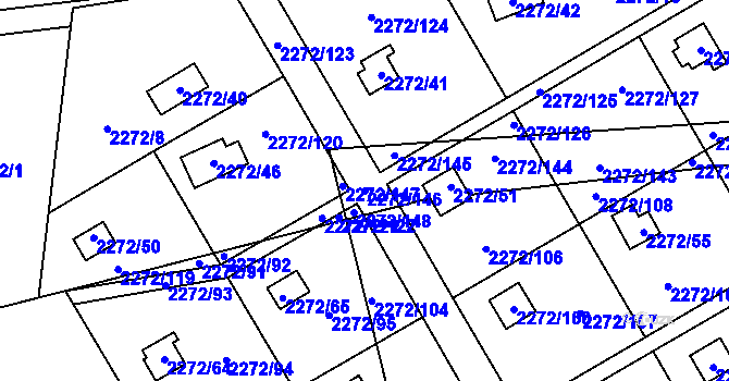 Parcela st. 2272/146 v KÚ Suchdol, Katastrální mapa