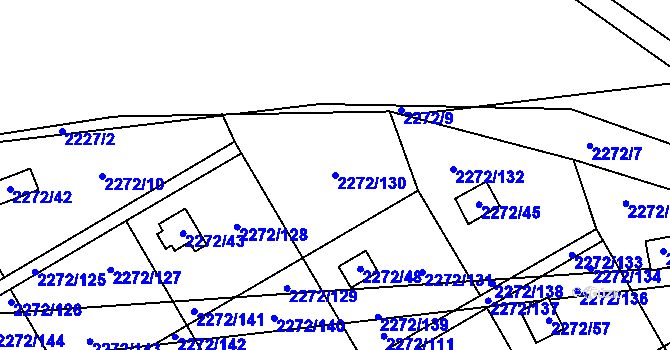 Parcela st. 2272/130 v KÚ Suchdol, Katastrální mapa