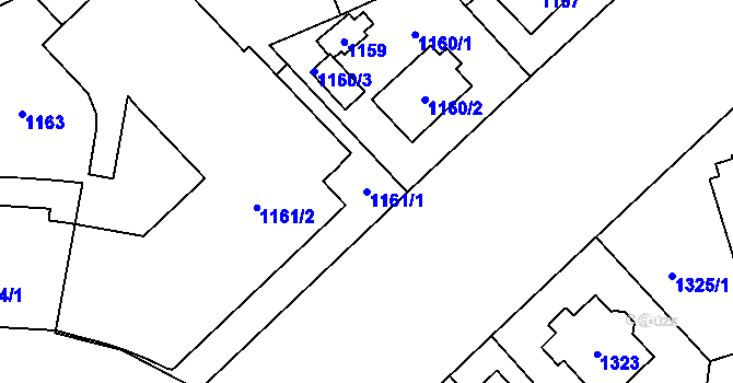 Parcela st. 1161/1 v KÚ Suchdol, Katastrální mapa