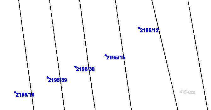 Parcela st. 2195/15 v KÚ Suchdol, Katastrální mapa