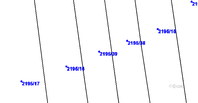 Parcela st. 2195/39 v KÚ Suchdol, Katastrální mapa
