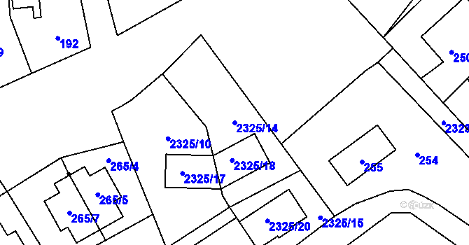 Parcela st. 2325/14 v KÚ Suchdol, Katastrální mapa