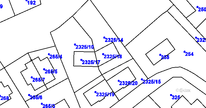 Parcela st. 2325/18 v KÚ Suchdol, Katastrální mapa