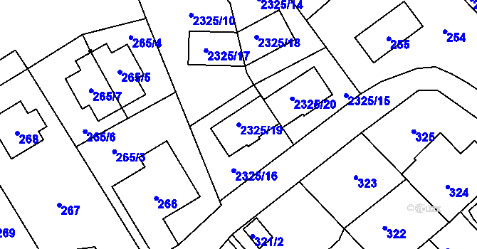 Parcela st. 2325/19 v KÚ Suchdol, Katastrální mapa