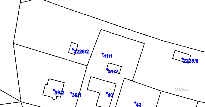 Parcela st. 41/1 v KÚ Suchdol, Katastrální mapa