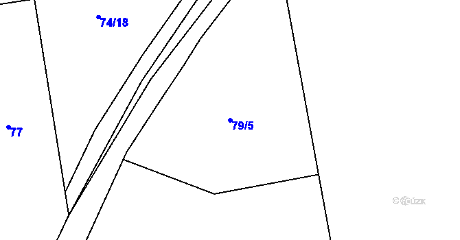 Parcela st. 79/5 v KÚ Suchdol, Katastrální mapa