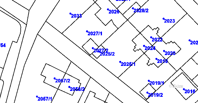 Parcela st. 2025/2 v KÚ Suchdol, Katastrální mapa