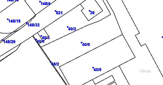 Parcela st. 40/6 v KÚ Sedlec, Katastrální mapa