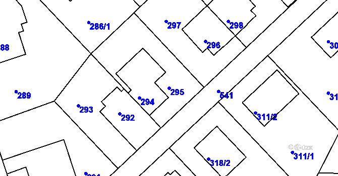 Parcela st. 295 v KÚ Sedlec, Katastrální mapa