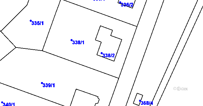 Parcela st. 338/2 v KÚ Sedlec, Katastrální mapa
