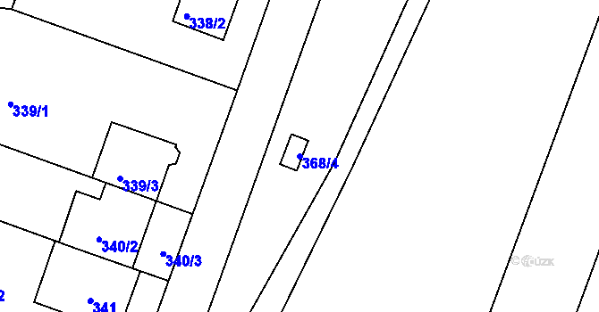 Parcela st. 368/4 v KÚ Sedlec, Katastrální mapa