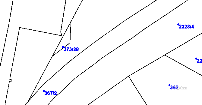 Parcela st. 367/2 v KÚ Holešovice, Katastrální mapa