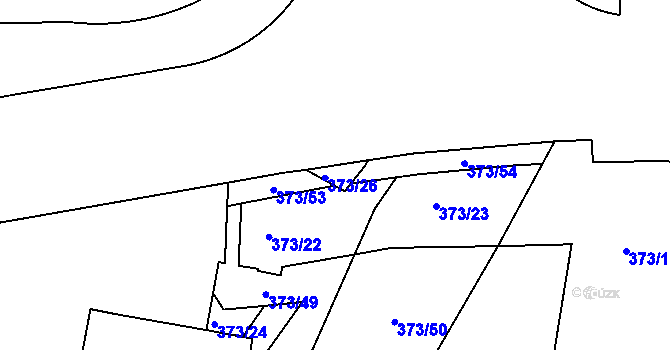 Parcela st. 373/26 v KÚ Holešovice, Katastrální mapa