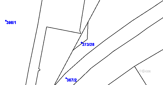 Parcela st. 373/28 v KÚ Holešovice, Katastrální mapa