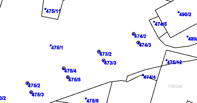 Parcela st. 473/2 v KÚ Holešovice, Katastrální mapa