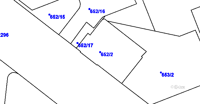 Parcela st. 652/2 v KÚ Holešovice, Katastrální mapa