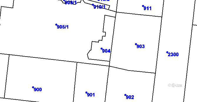 Parcela st. 904 v KÚ Holešovice, Katastrální mapa