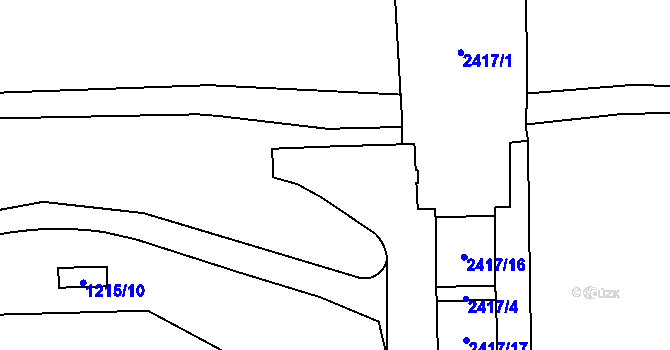 Parcela st. 1216/6 v KÚ Holešovice, Katastrální mapa
