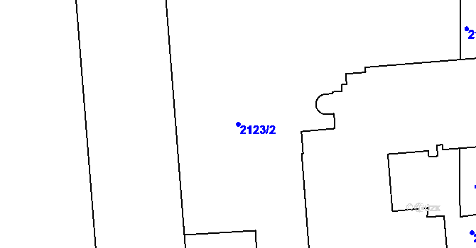 Parcela st. 2123/2 v KÚ Holešovice, Katastrální mapa