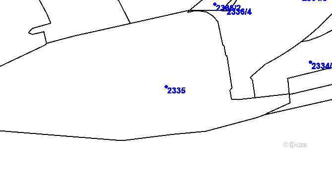 Parcela st. 2335 v KÚ Holešovice, Katastrální mapa