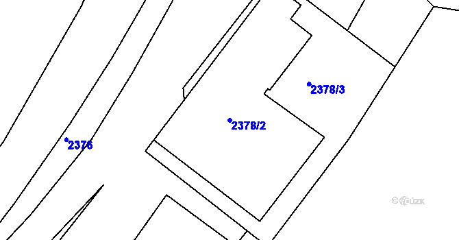 Parcela st. 2378/2 v KÚ Holešovice, Katastrální mapa