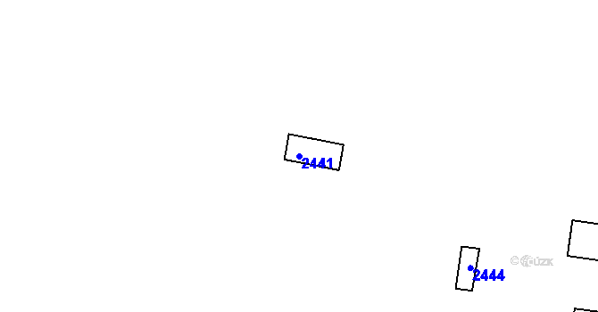 Parcela st. 2441 v KÚ Holešovice, Katastrální mapa